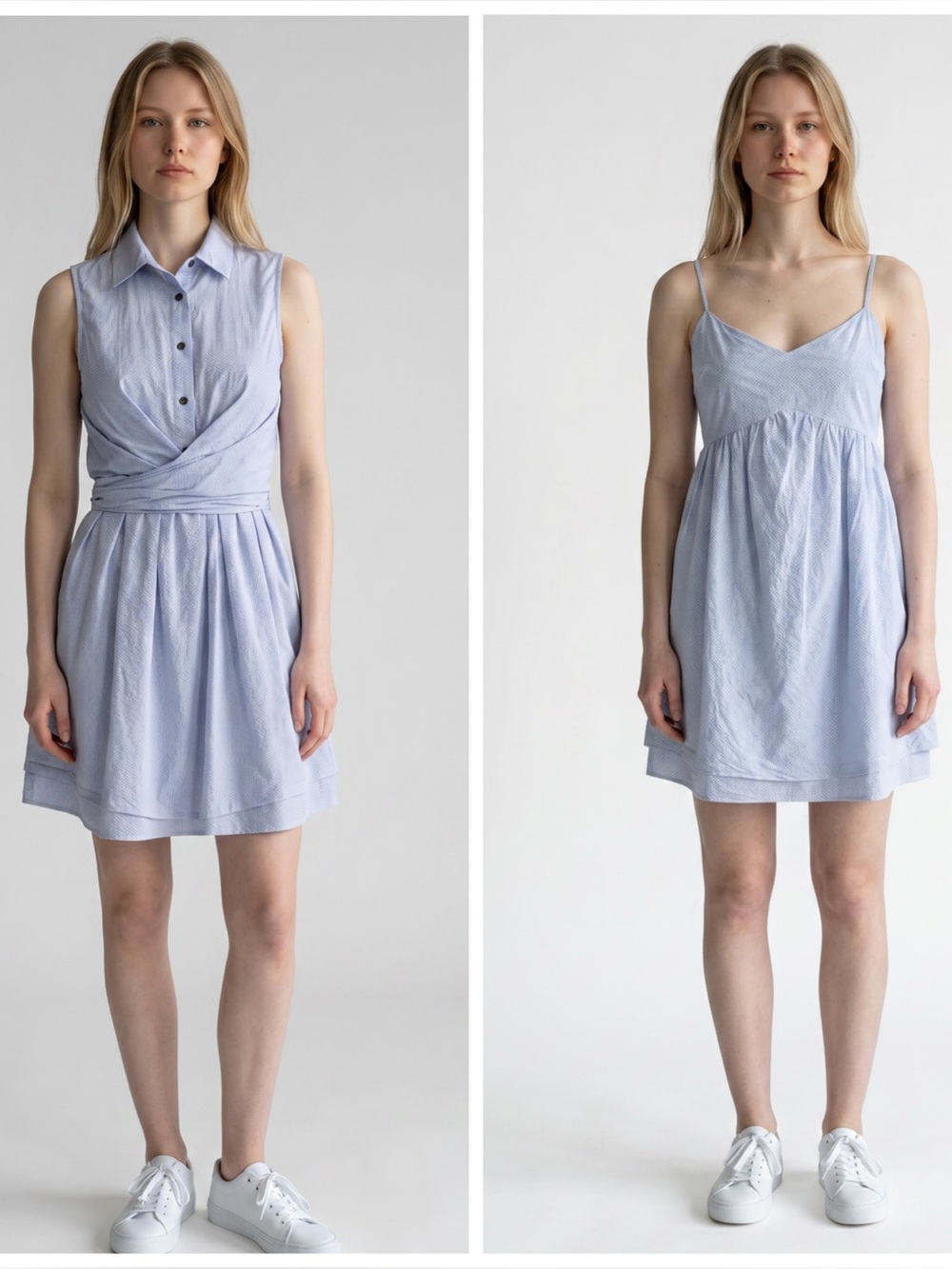 Derek Lam 10 Crosby Light Blue two Pieces Sleeveless Summer Dress. Quiet luxury